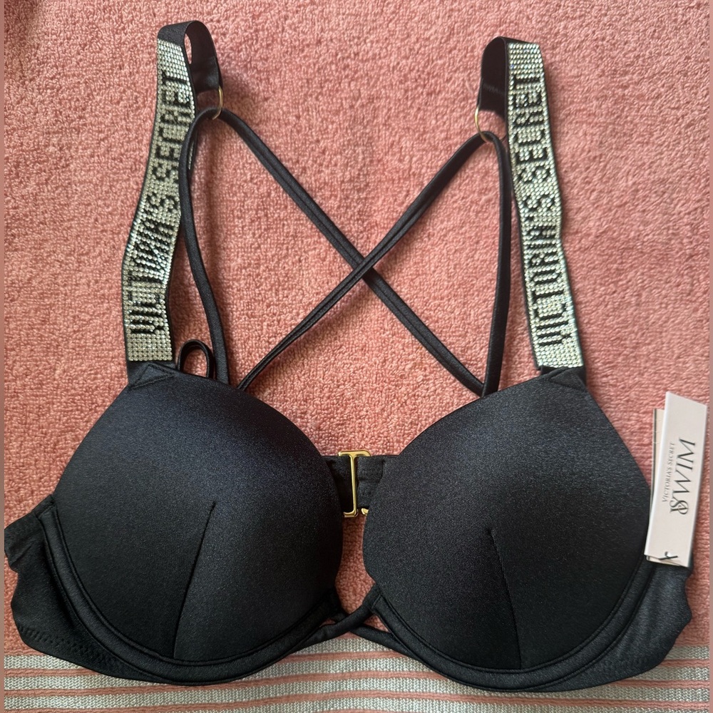 VICTORIA'S SECRET SWIM Shine Strap Sexy Tee Push-Up Bikini Top 32A PRICE IS FIRM